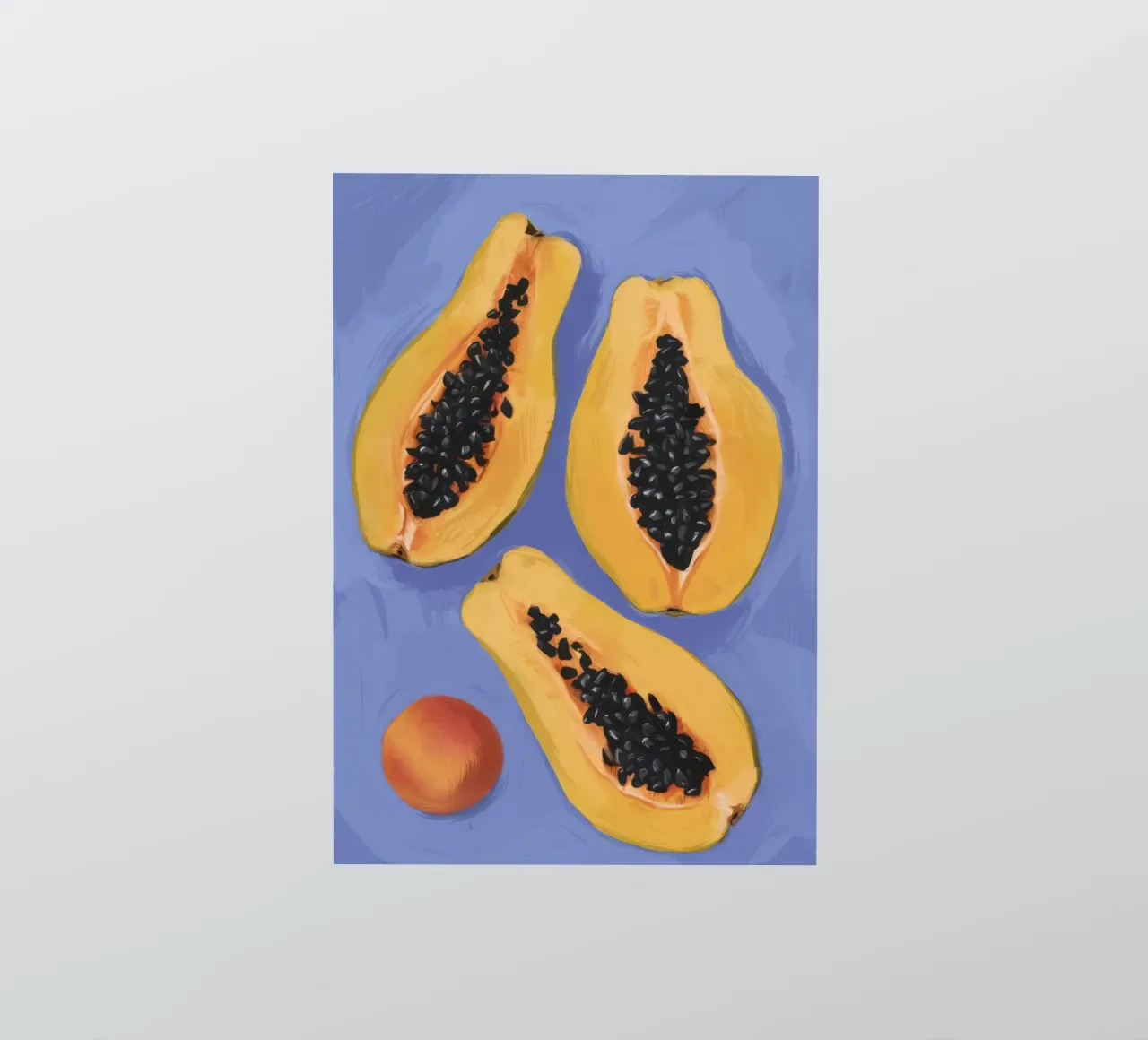 Semplicità del piatto di papaya adesivo da Sun Riser