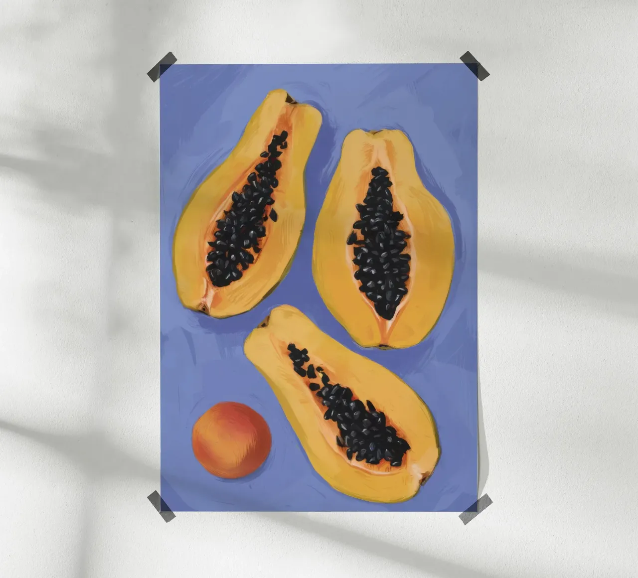 Semplicità del piatto di papaya carta hahnemühle da Sun Riser