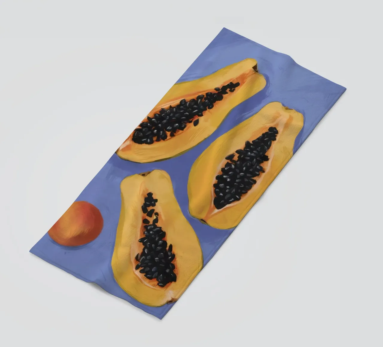 Semplicità del piatto di papaya telo mare da Sun Riser