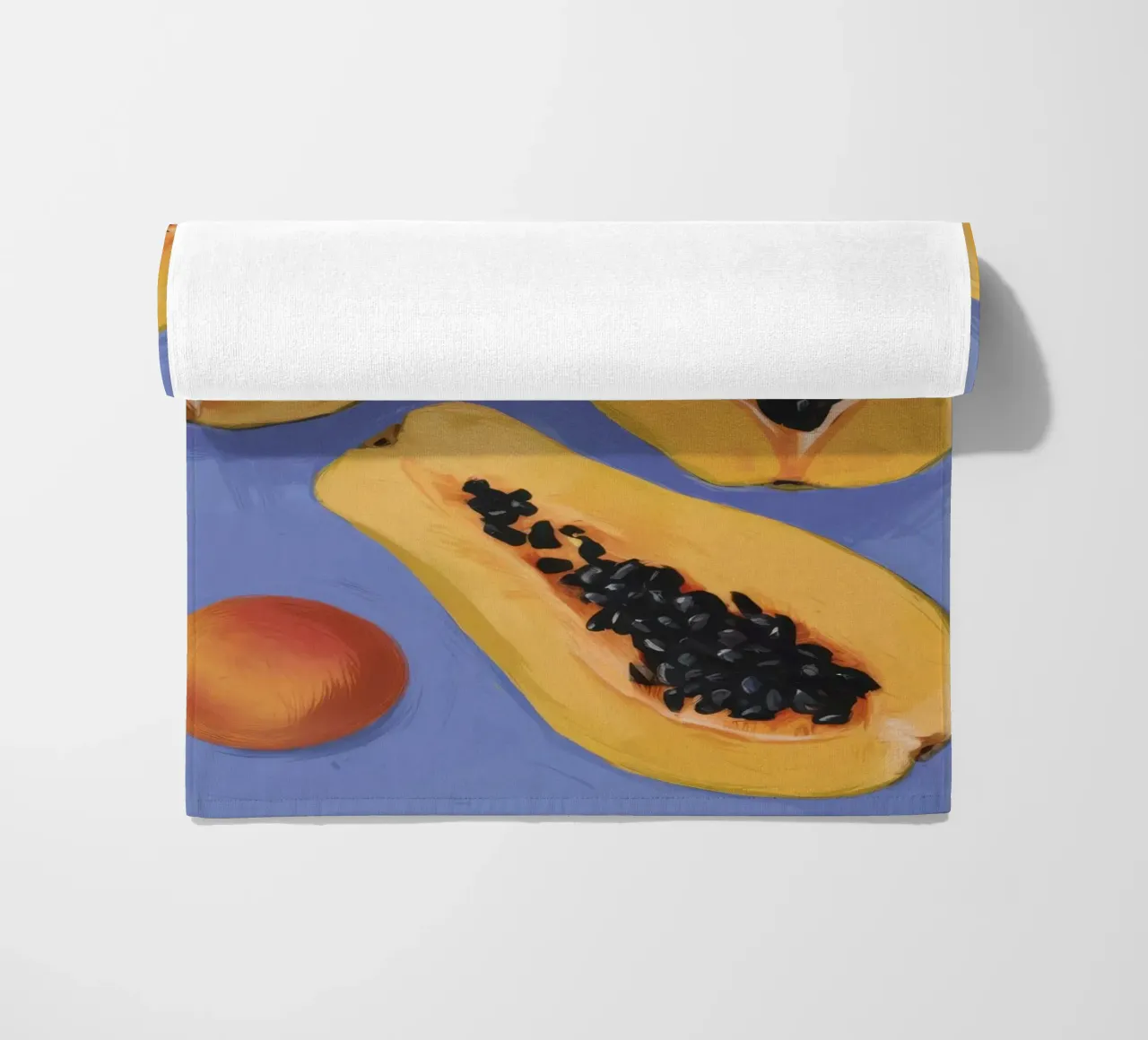 Semplicità del piatto di papaya telo mare da Sun Riser