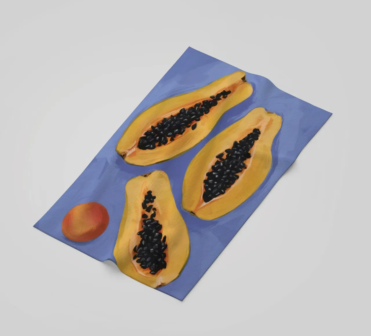 Semplicità del piatto di papaya telo mare da Sun Riser