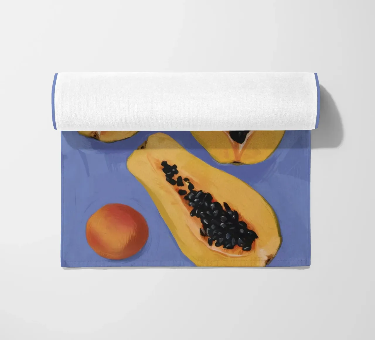 Semplicità del piatto di papaya telo mare da Sun Riser