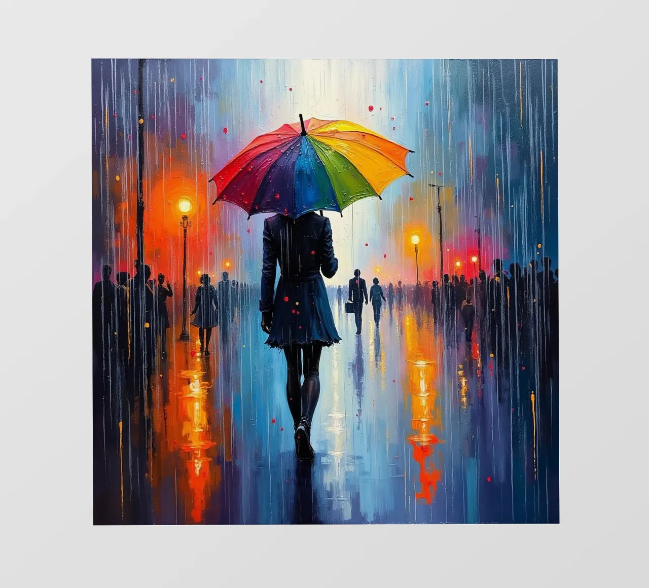 Passeggiata sotto la pioggia_ombrello colorato_1 telo in pvc da Fantasie & Mystikwelten by LK