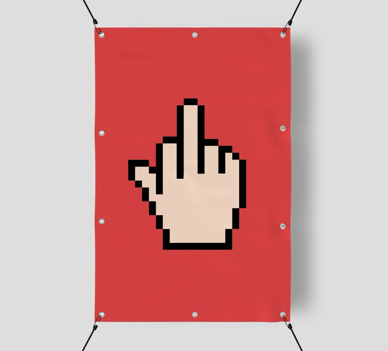 Poster Pixel Hand - Pop Art sfacciata e retrò telo in pvc da SMPLE