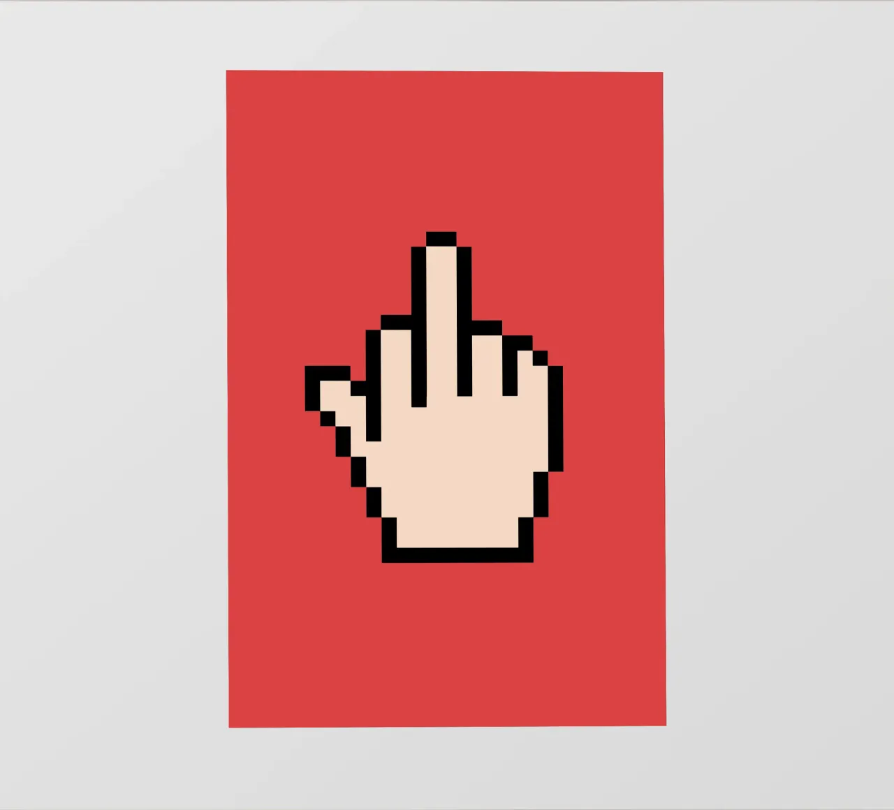Poster Pixel Hand - Pop Art sfacciata e retrò telo in pvc da SMPLE