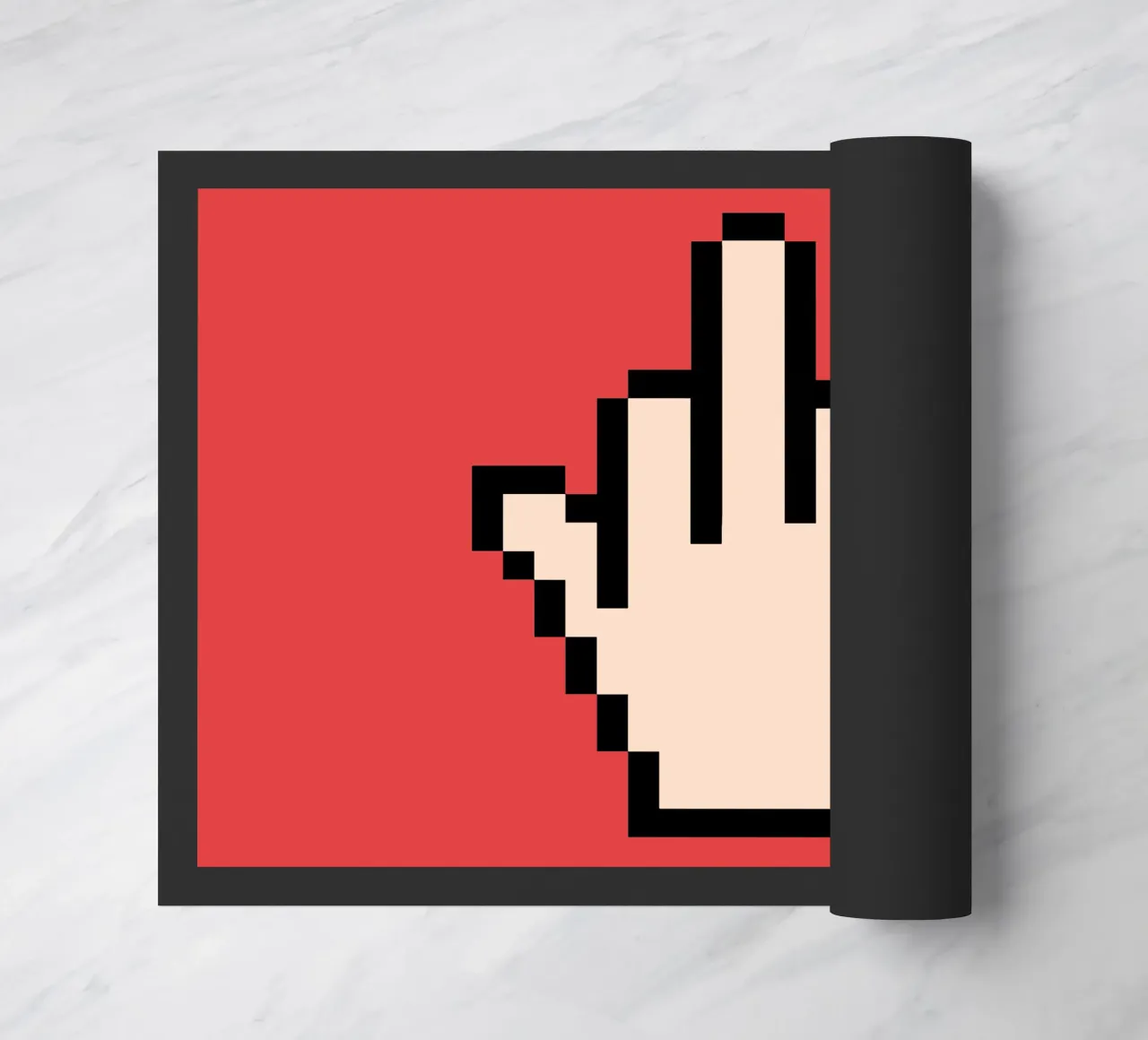 Poster Pixel Hand - Pop Art sfacciata e retrò zerbino da SMPLE