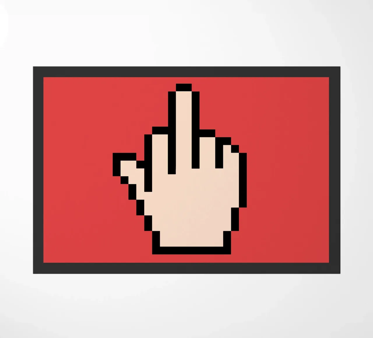 Poster Pixel Hand - Pop Art sfacciata e retrò zerbino da SMPLE