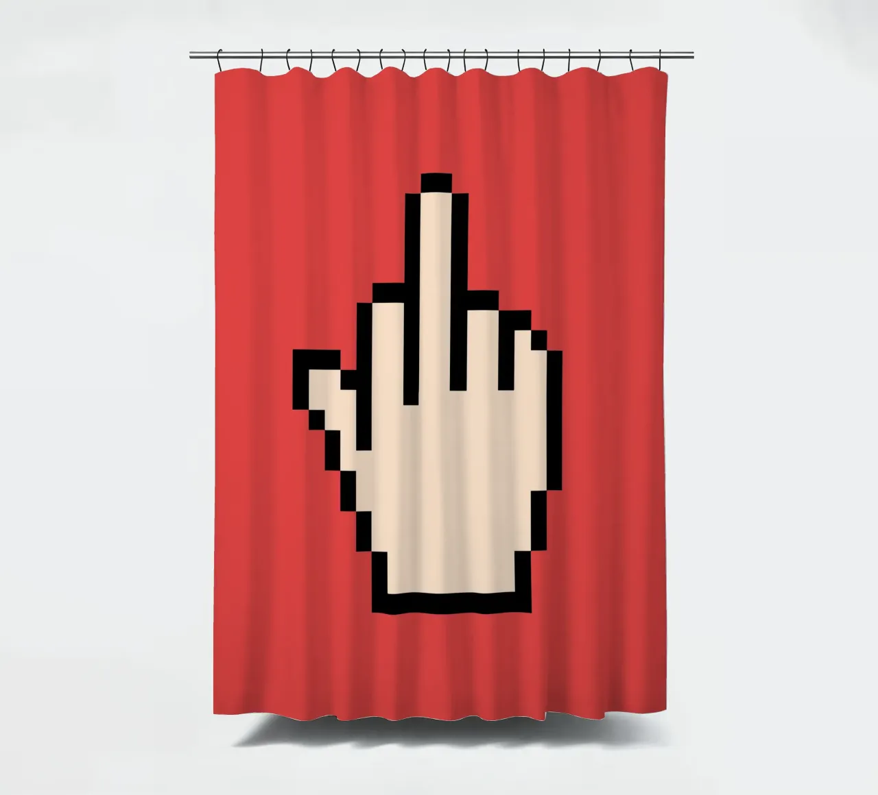 Poster Pixel Hand - Pop Art sfacciata e retrò tenda da doccia da SMPLE