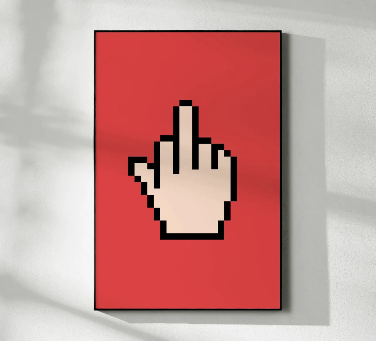 Poster Pixel Hand - Pop Art sfacciata e retrò plexiglass da SMPLE