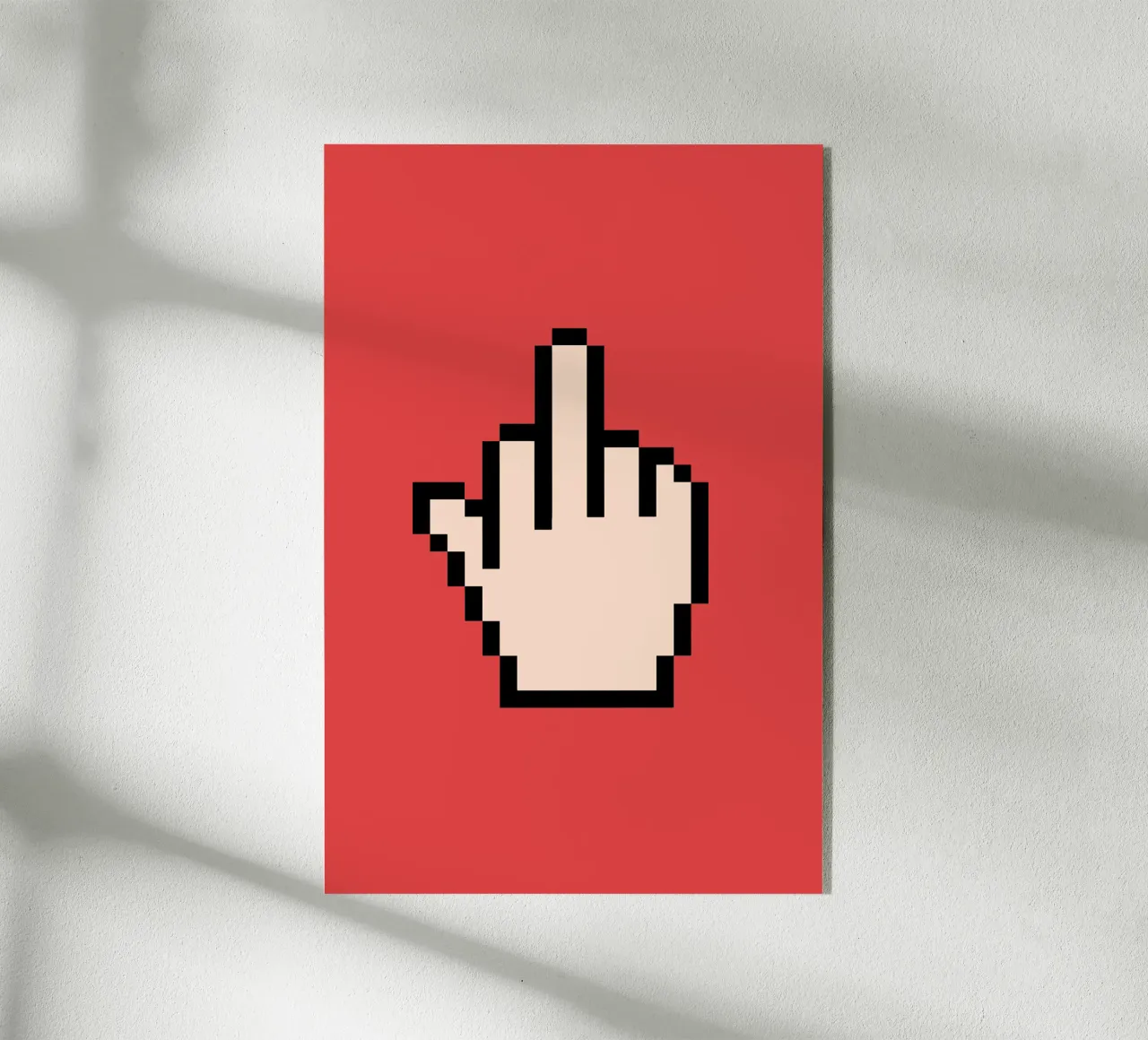 Poster Pixel Hand - Pop Art sfacciata e retrò plexiglass da SMPLE