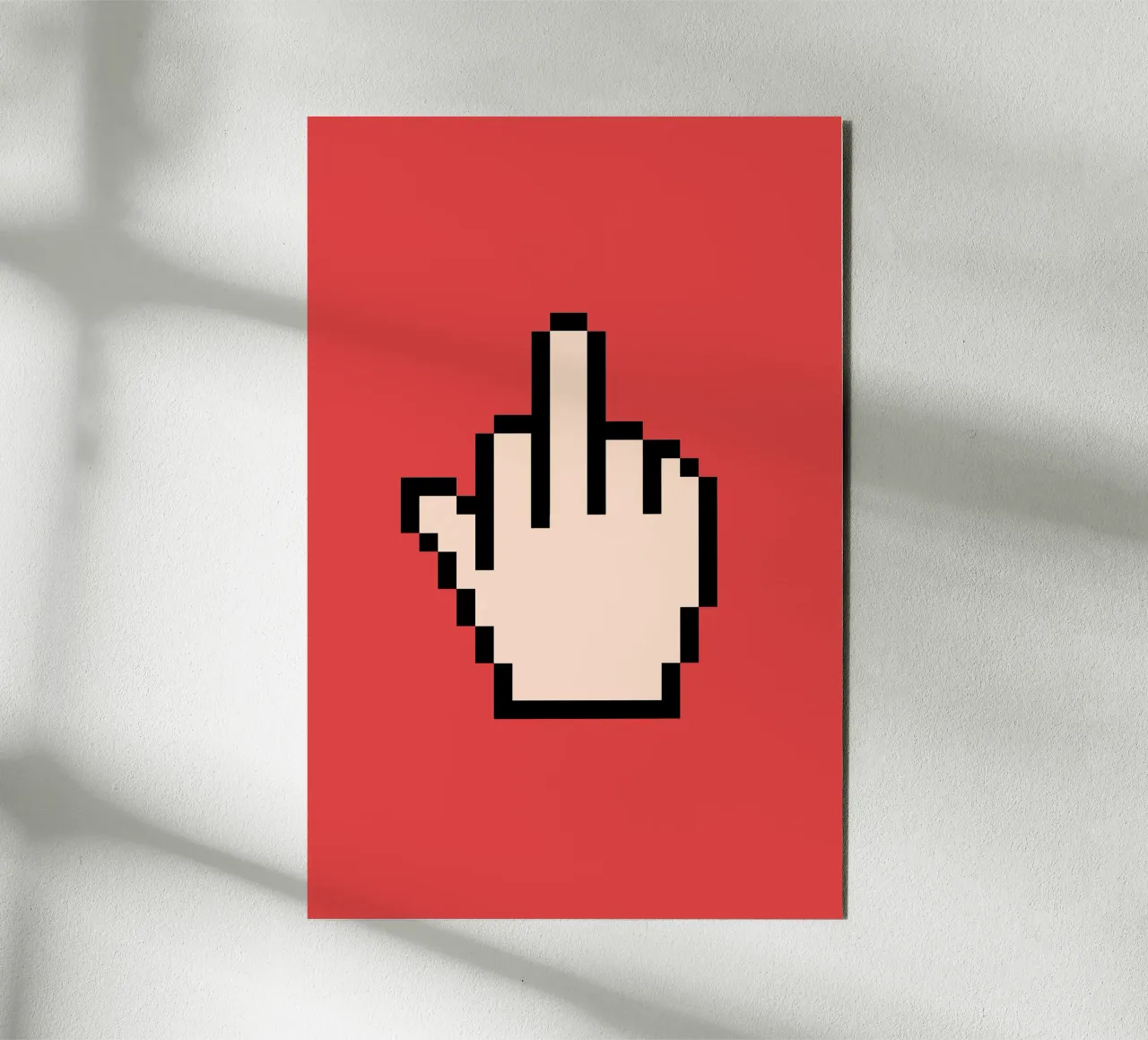 Poster Pixel Hand - Pop Art sfacciata e retrò pannello forex da SMPLE