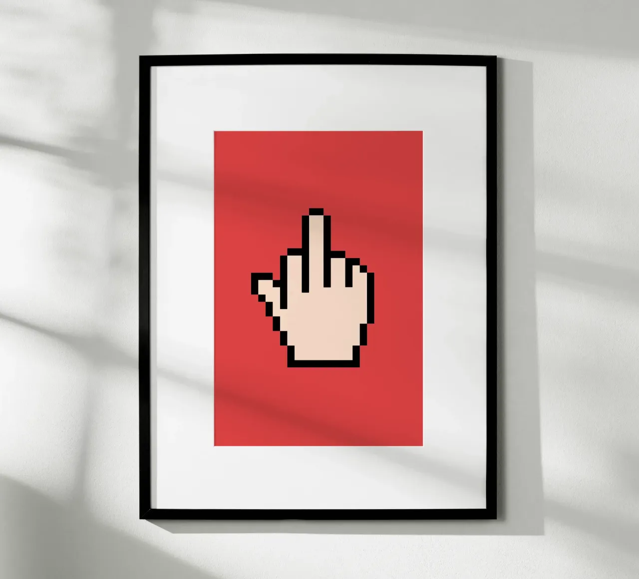 Poster Pixel Hand - Pop Art sfacciata e retrò carta hahnemühle da SMPLE