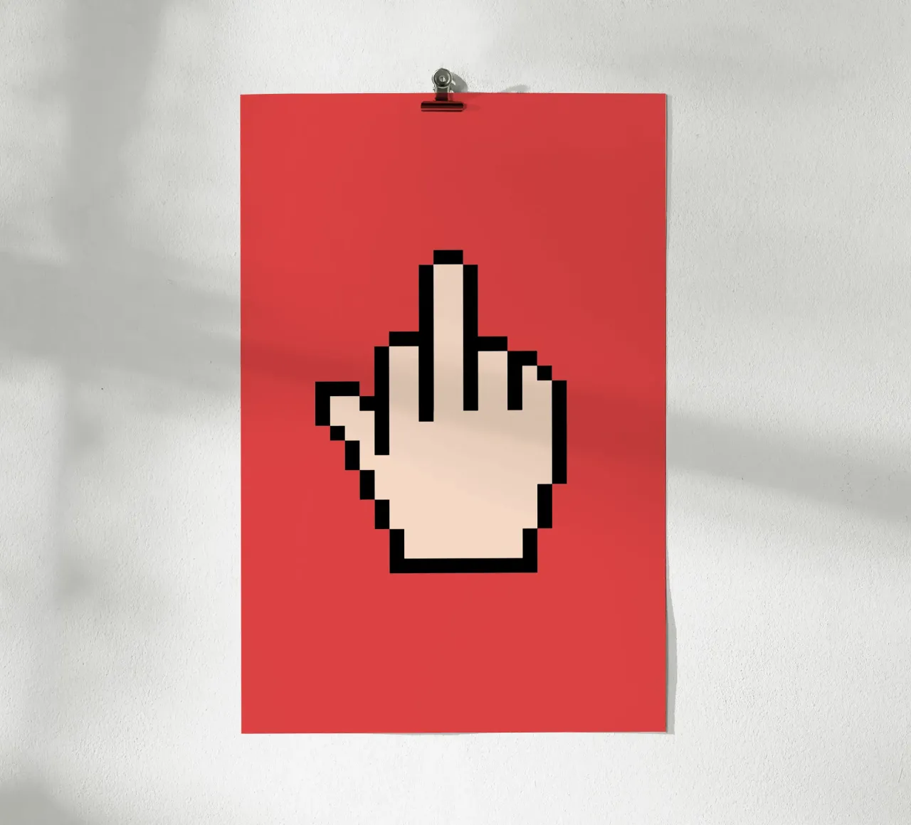 Poster Pixel Hand - Pop Art sfacciata e retrò carta hahnemühle da SMPLE