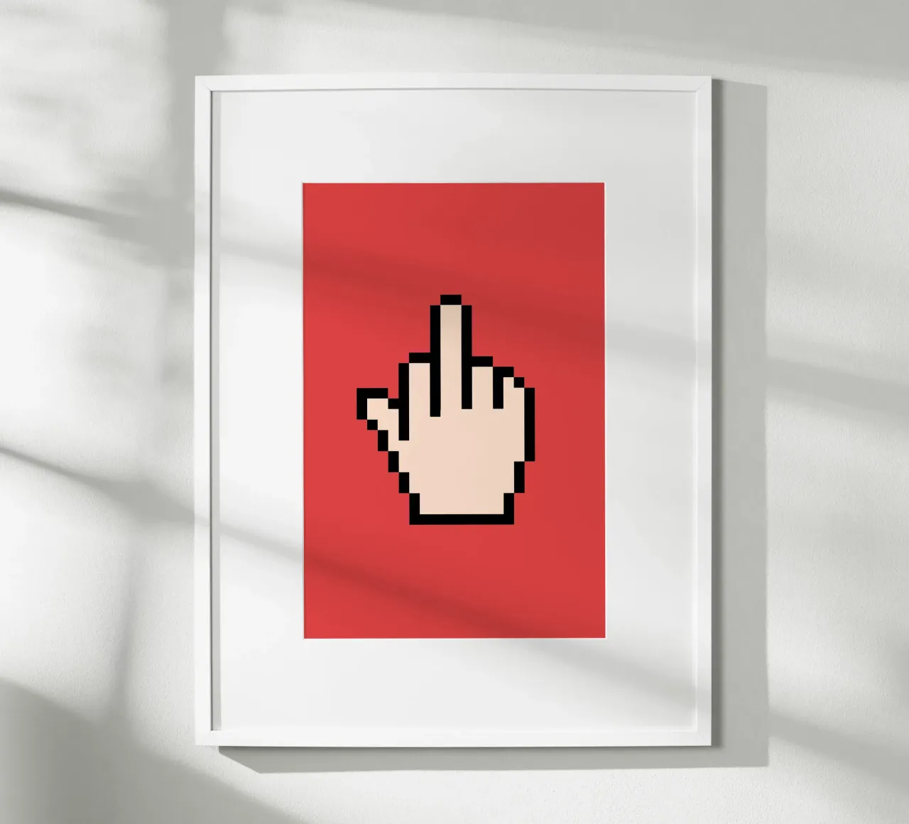 Poster Pixel Hand - Pop Art sfacciata e retrò carta hahnemühle da SMPLE