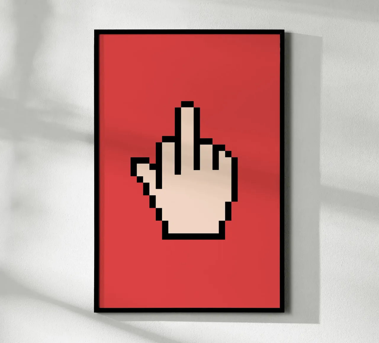 Poster Pixel Hand - Pop Art sfacciata e retrò carta hahnemühle da SMPLE