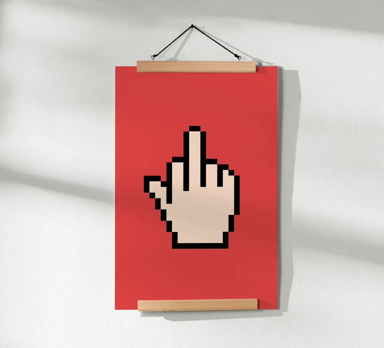 Poster Pixel Hand - Pop Art sfacciata e retrò carta hahnemühle da SMPLE