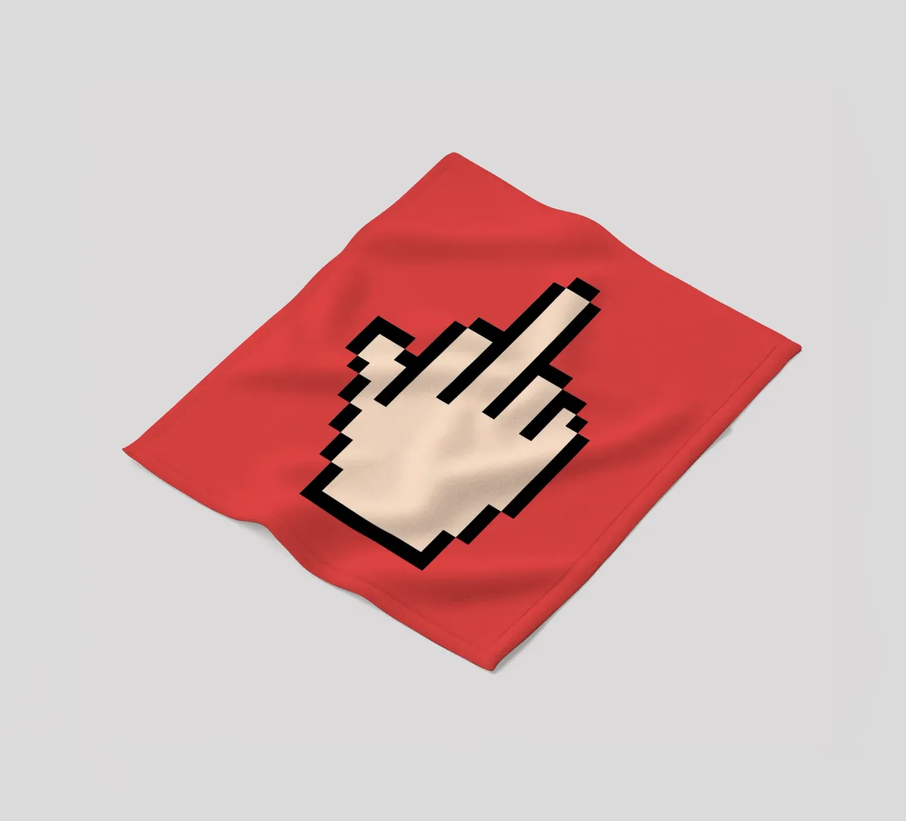 Poster Pixel Hand - Pop Art sfacciata e retrò coperta in pile da SMPLE
