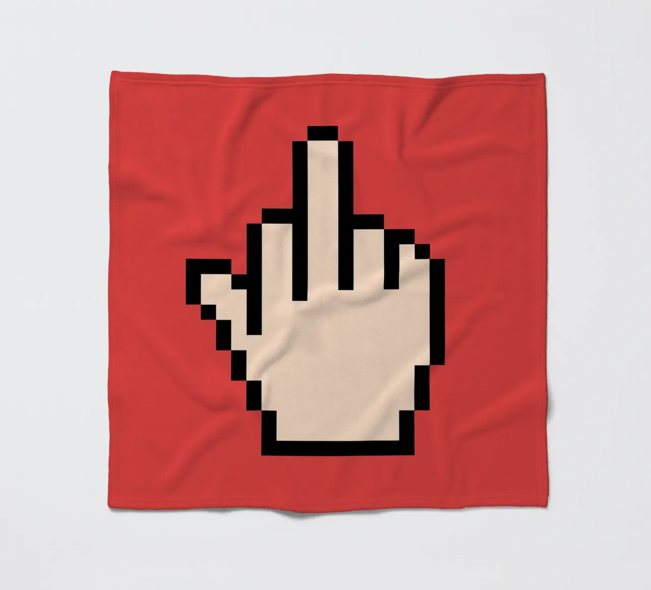 Poster Pixel Hand - Pop Art sfacciata e retrò coperta in pile da SMPLE