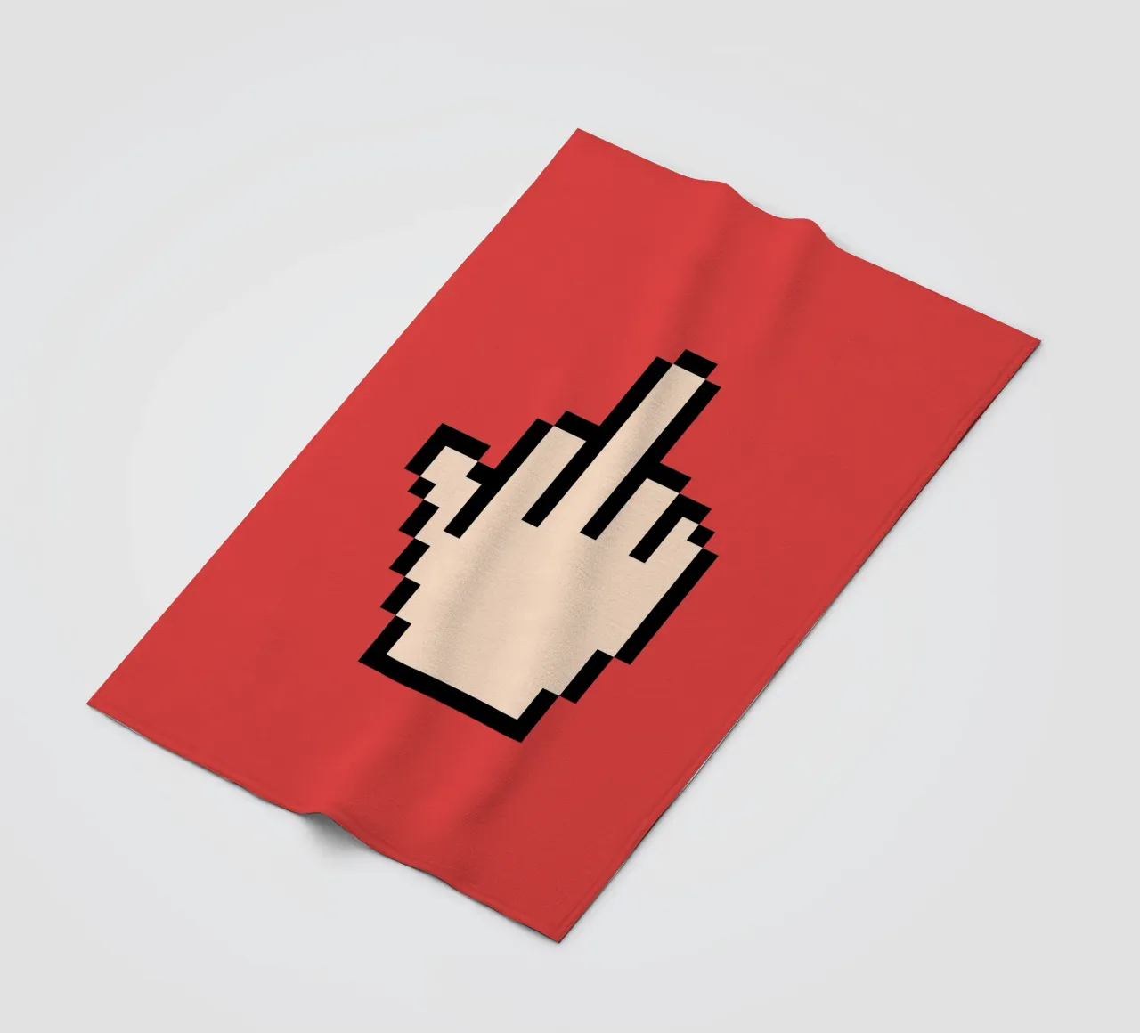 Poster Pixel Hand - Pop Art sfacciata e retrò coperta in pile da SMPLE