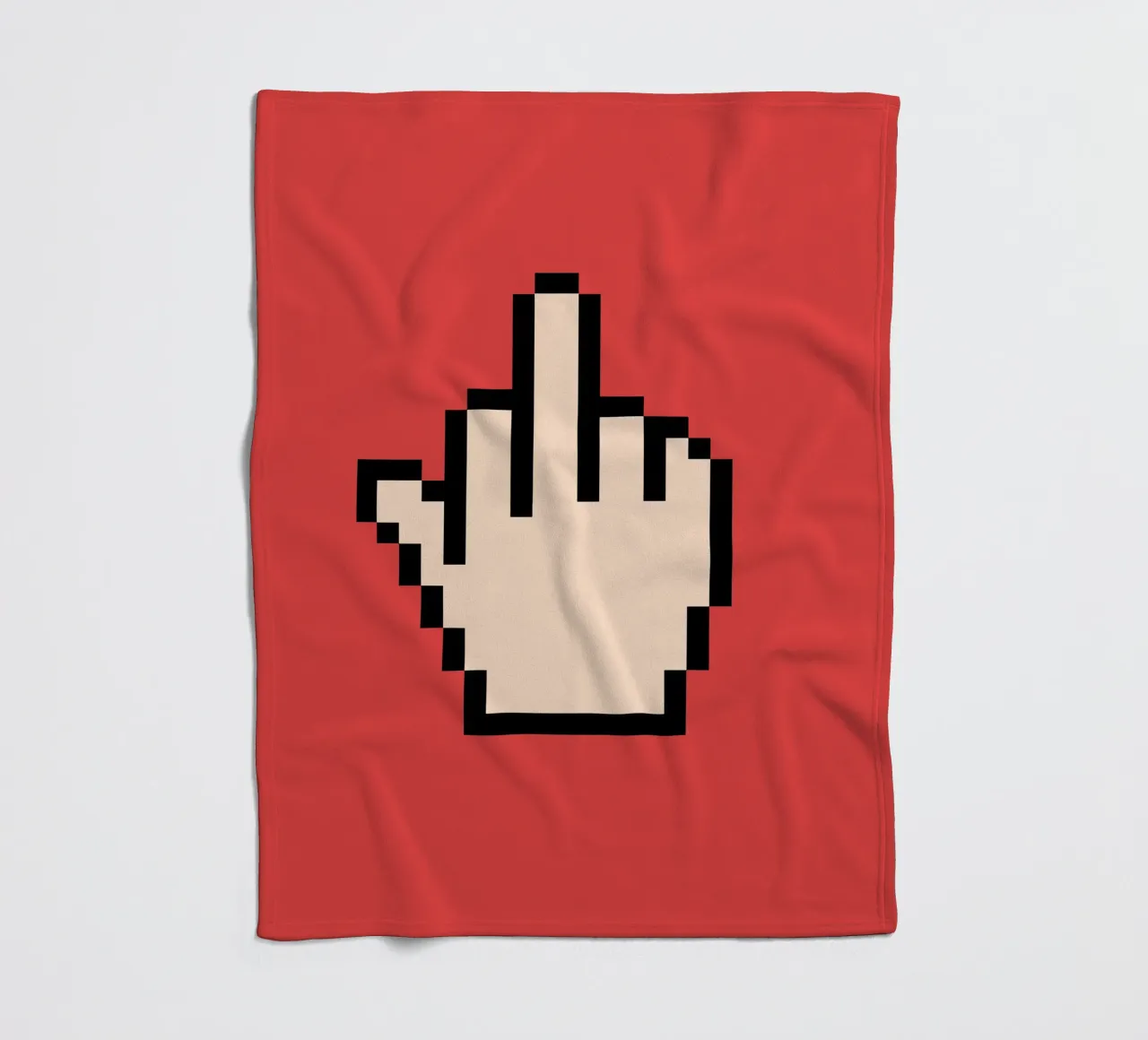 Poster Pixel Hand - Pop Art sfacciata e retrò coperta in pile da SMPLE