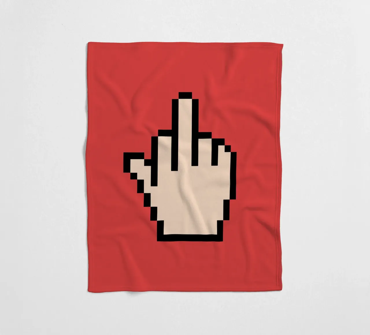 Poster Pixel Hand - Pop Art sfacciata e retrò coperta in pile da SMPLE