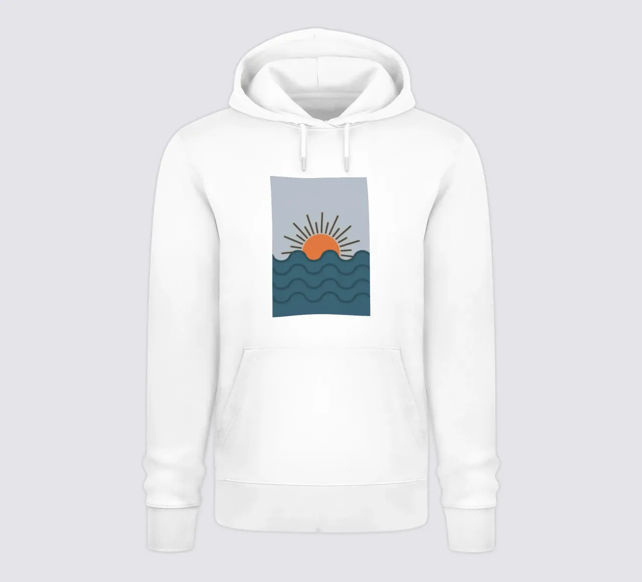 Alba marina minimalista felpa con cappuccio da Sun Riser