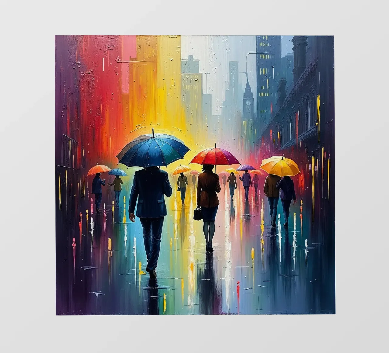 Passeggiata sotto la pioggia_ombrello colorato_2 telo in pvc da Fantasie & Mystikwelten by LK