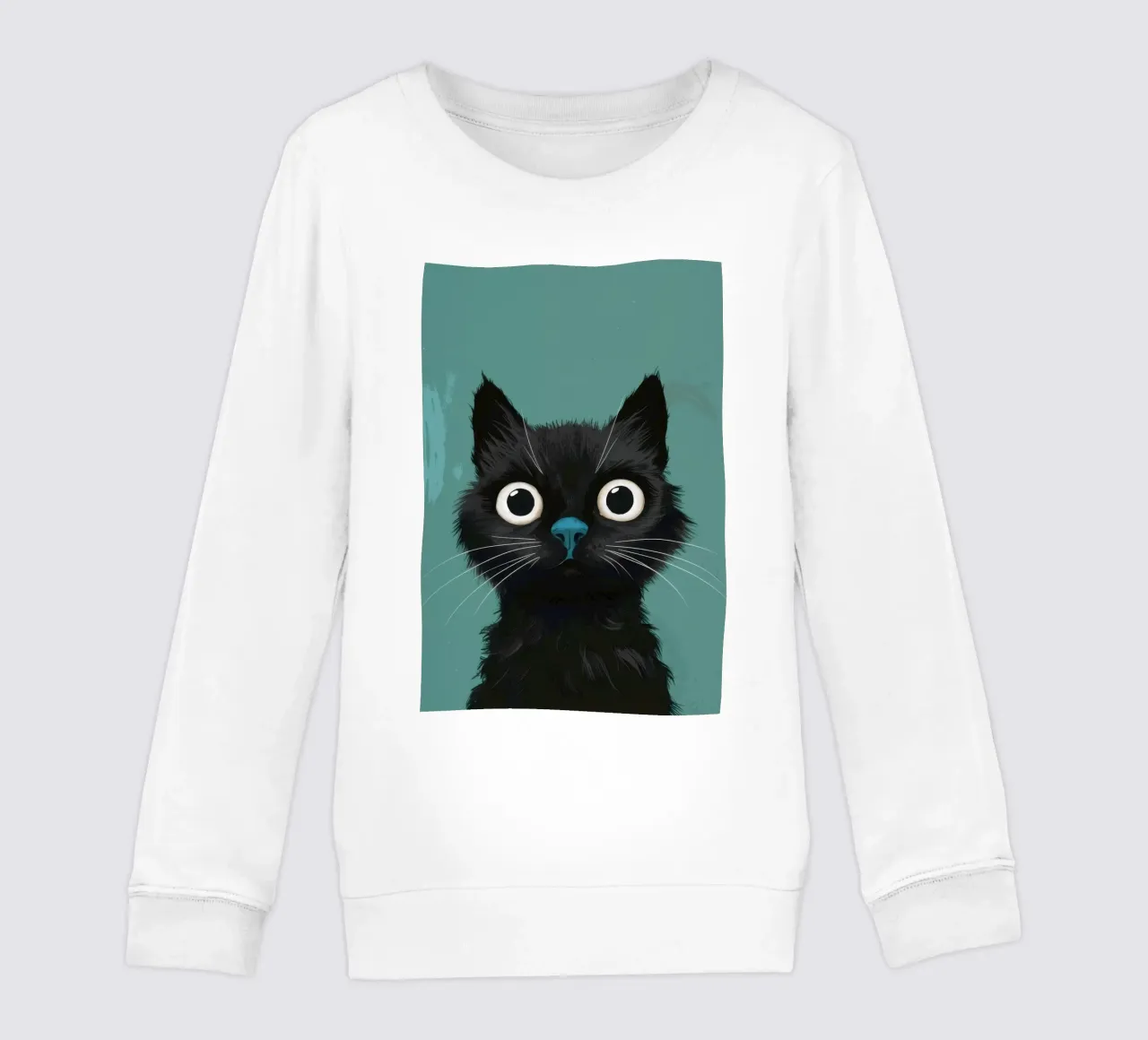 Sguardo felino pieno d'anima felpa bambino da Solace Light