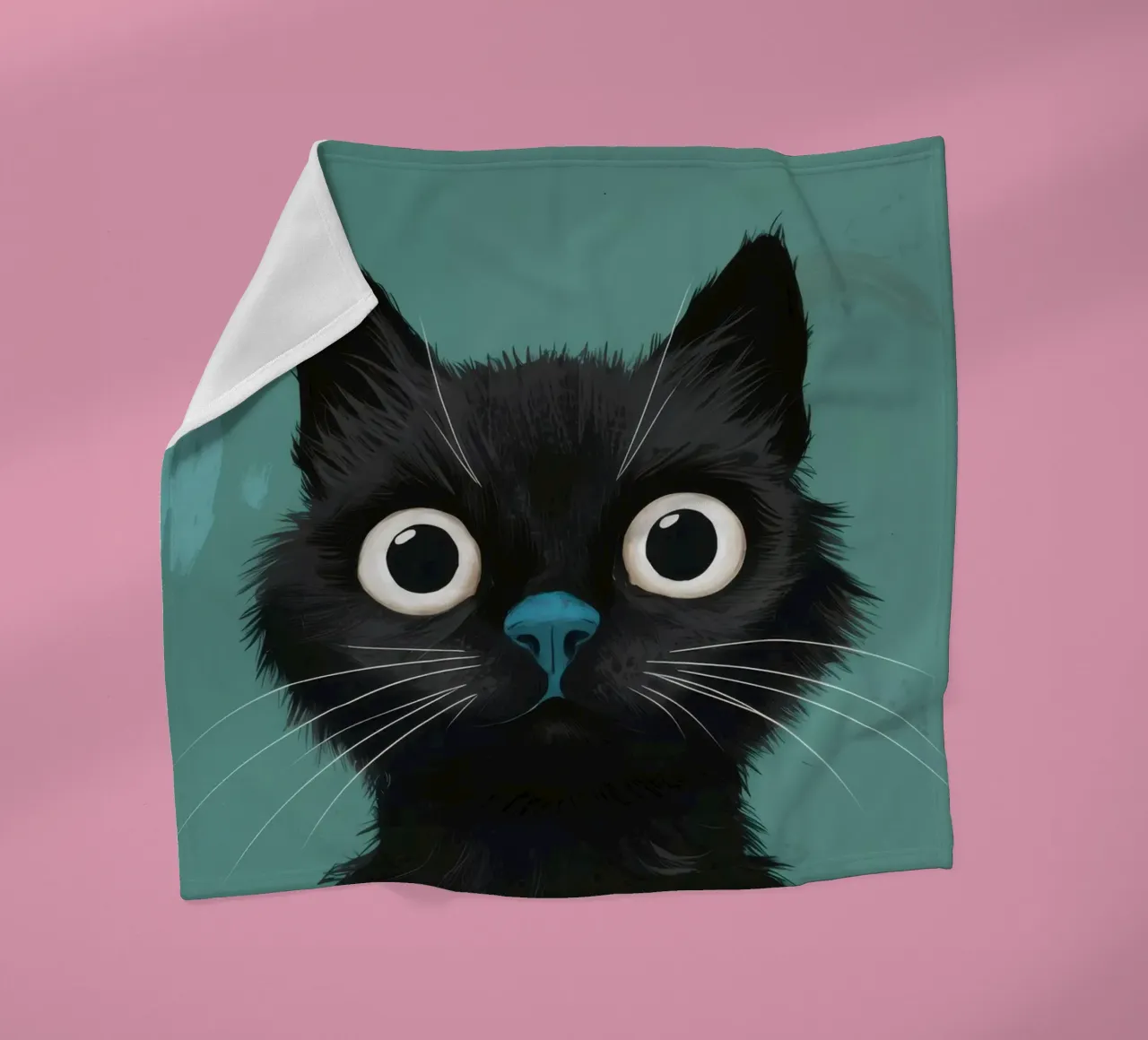 Sguardo felino pieno d'anima coperta in pile da Solace Light