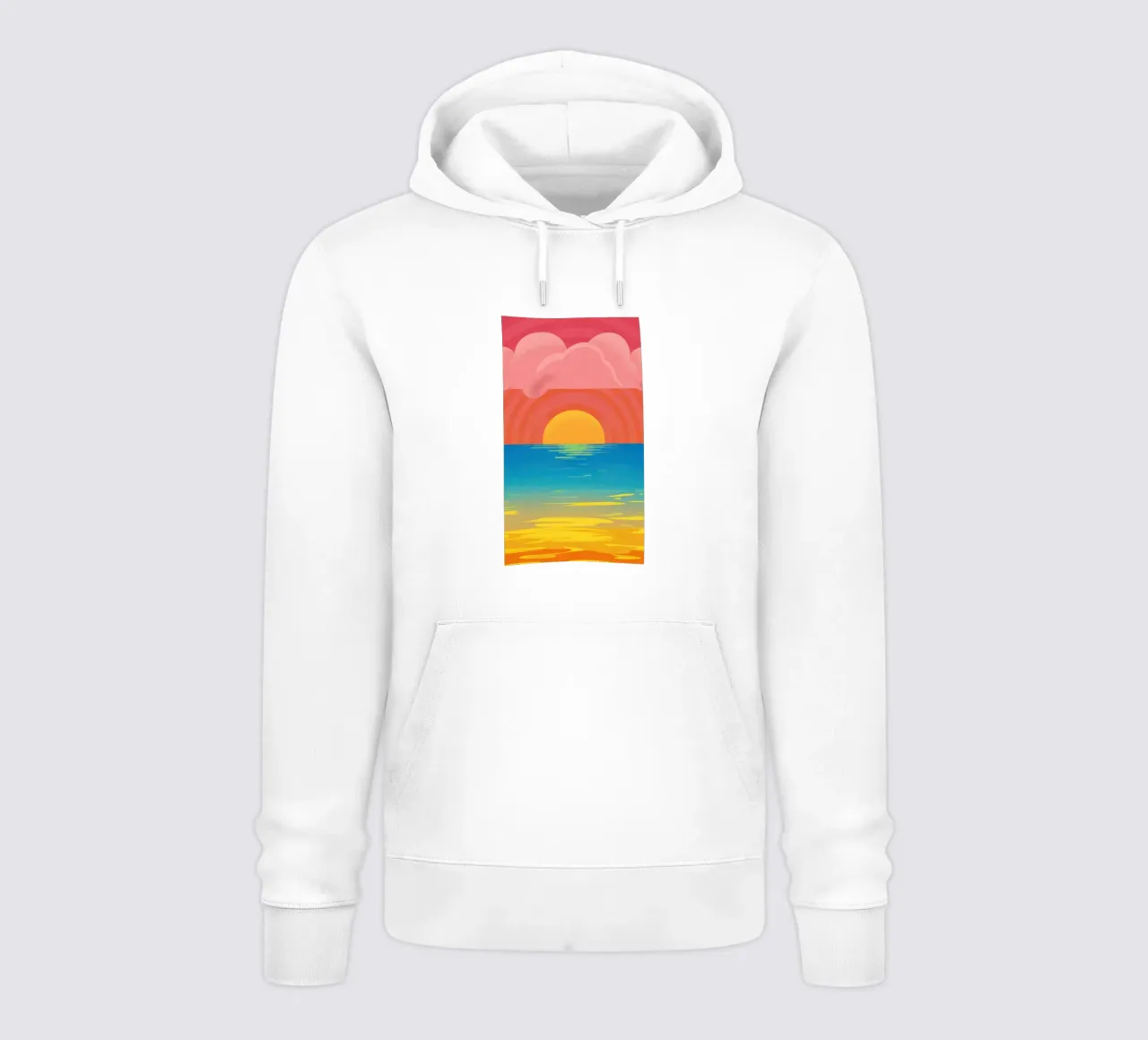 Tramonto oceanico pastello felpa con cappuccio da Sun Riser