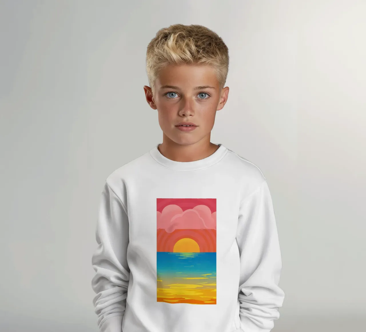 Tramonto oceanico pastello felpa bambino da Sun Riser