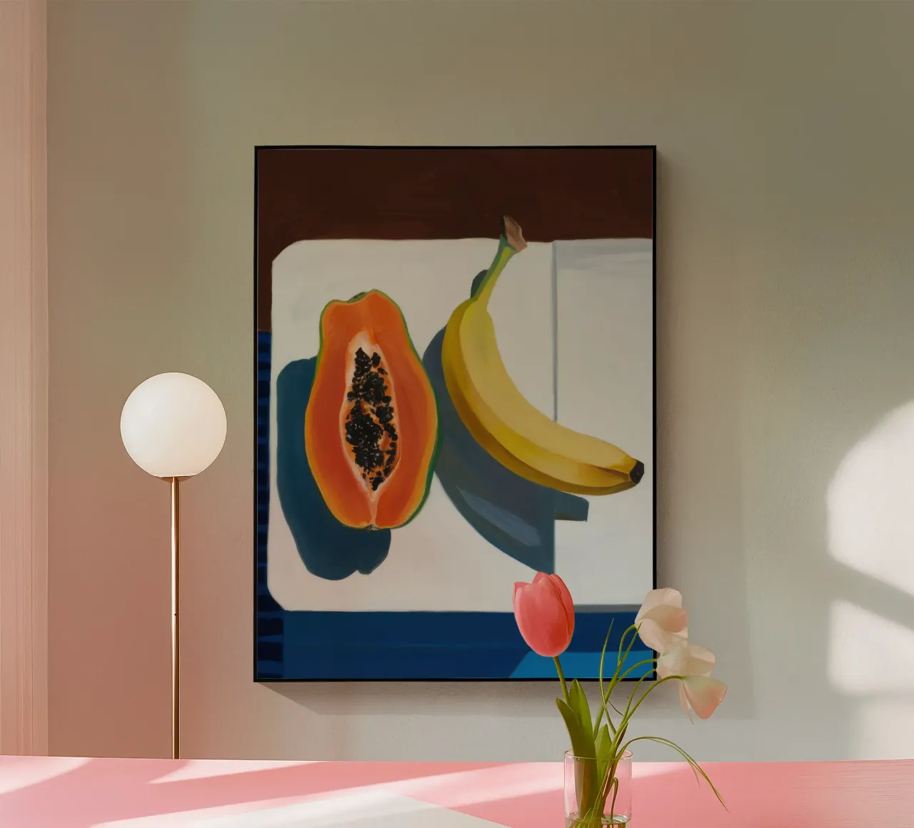 Natura morta di frutta illuminata dal sole plexiglass da Sun Riser