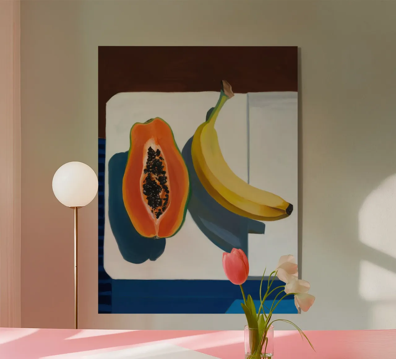 Natura morta di frutta illuminata dal sole plexiglass da Sun Riser