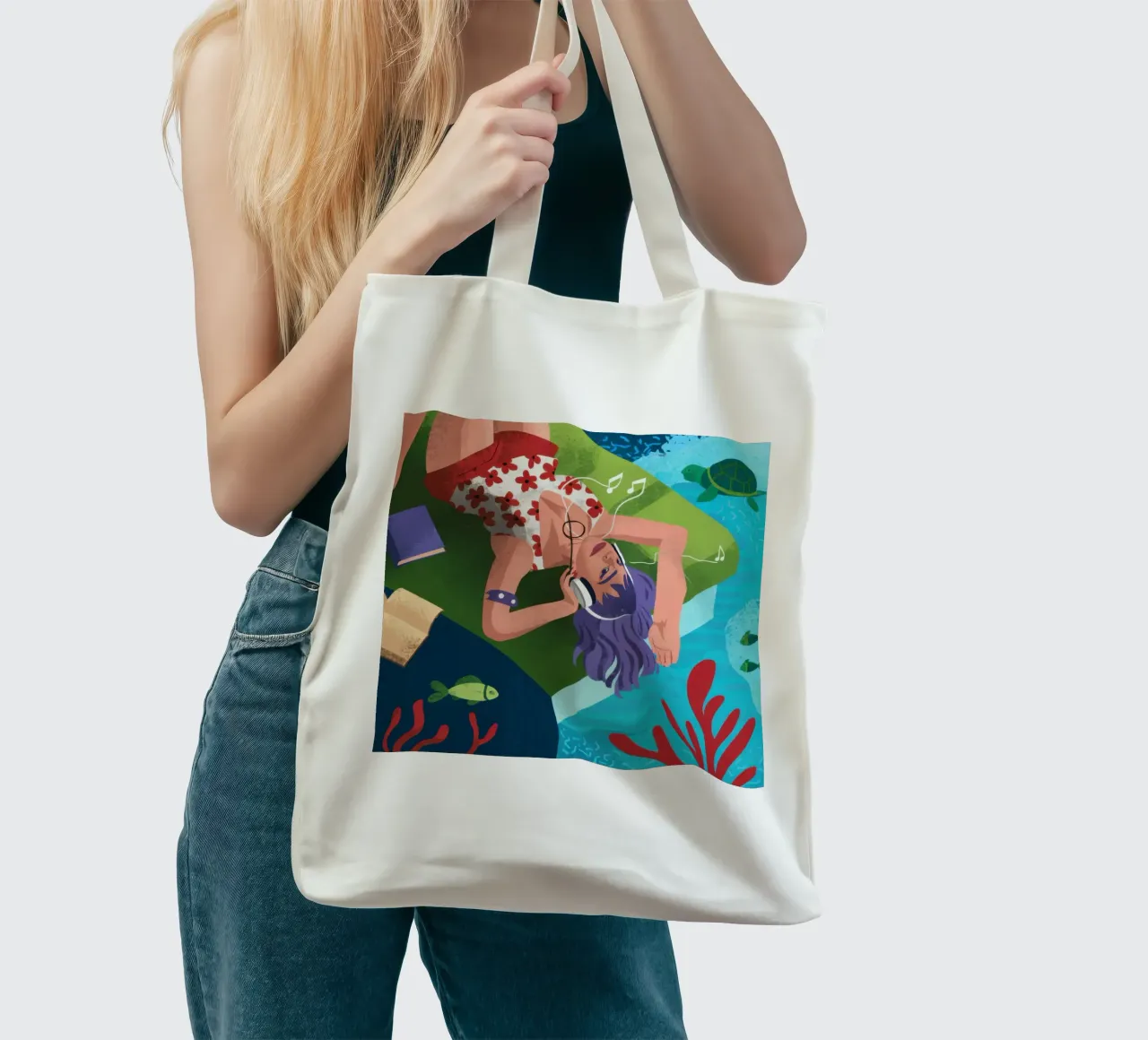Sogni di sirena subacquea borsa in juta da Solace Light