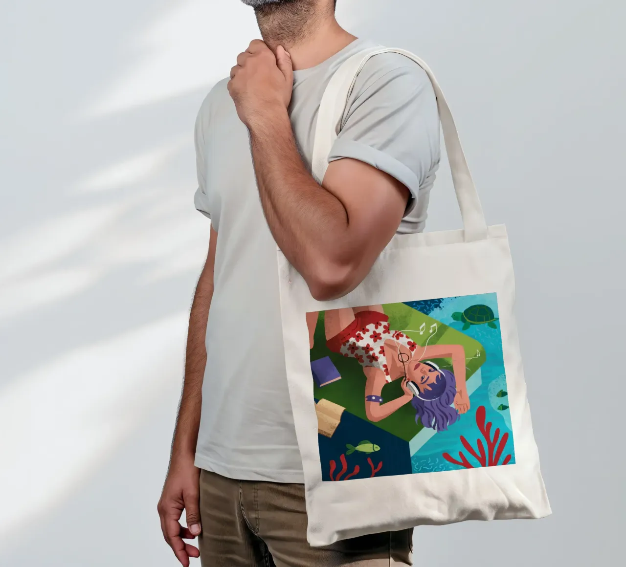 Sogni di sirena subacquea borsa in juta da Solace Light
