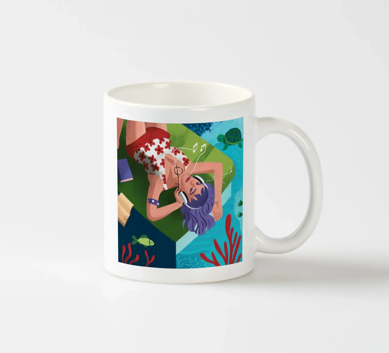 Sogni di sirena subacquea tazza in ceramica da Solace Light