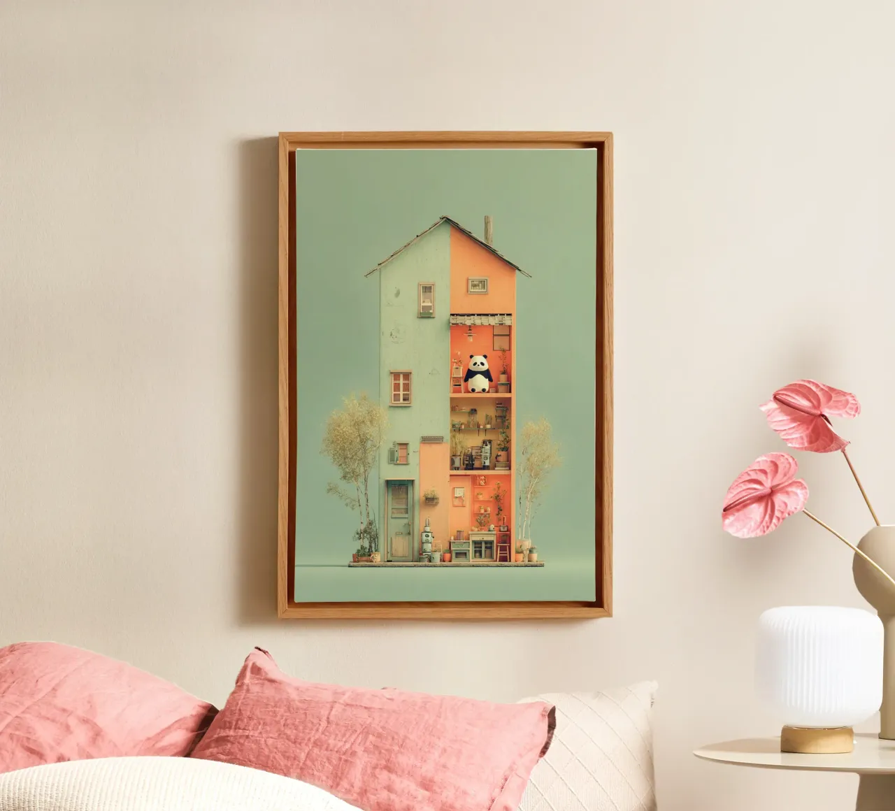 Panda's Tiny Home tela da wonderfolk