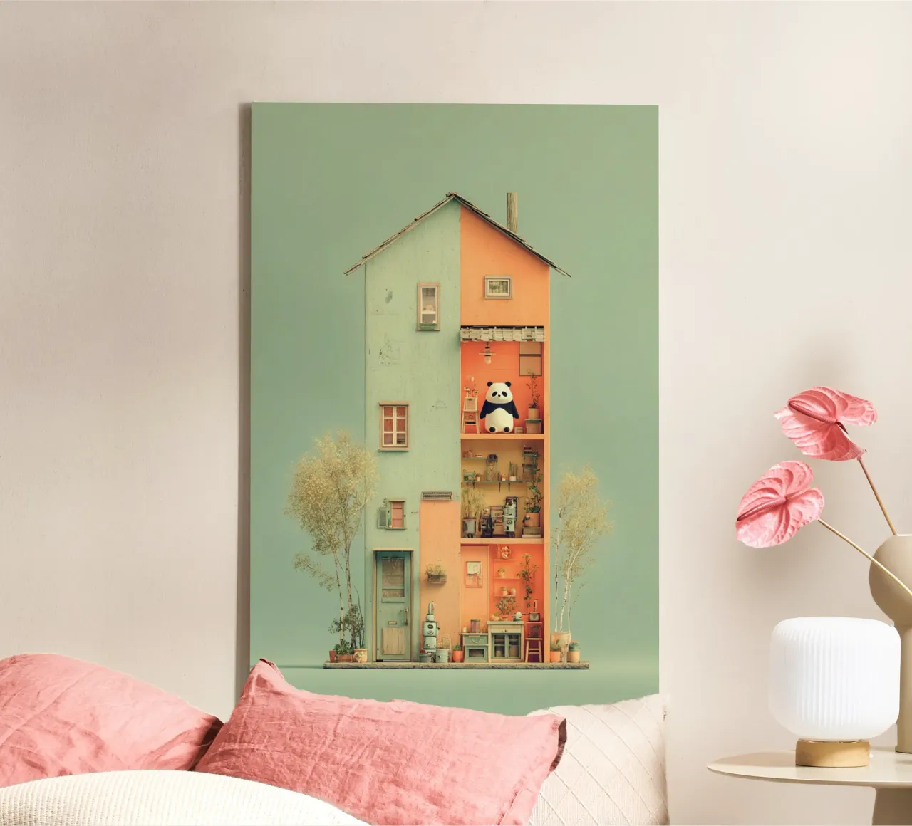 Panda's Tiny Home tela da wonderfolk