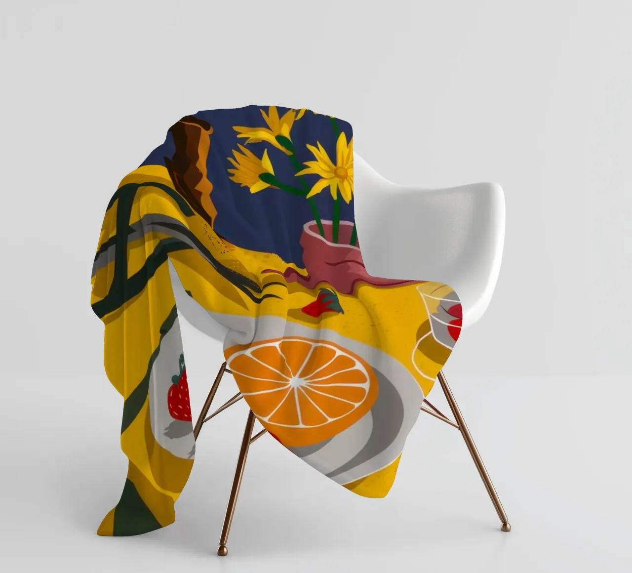 Artistieke tafelrommel fleecedeken van Sun Riser