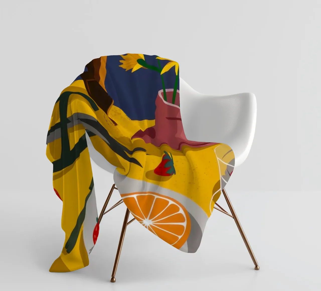 Artistieke tafelrommel fleecedeken van Sun Riser