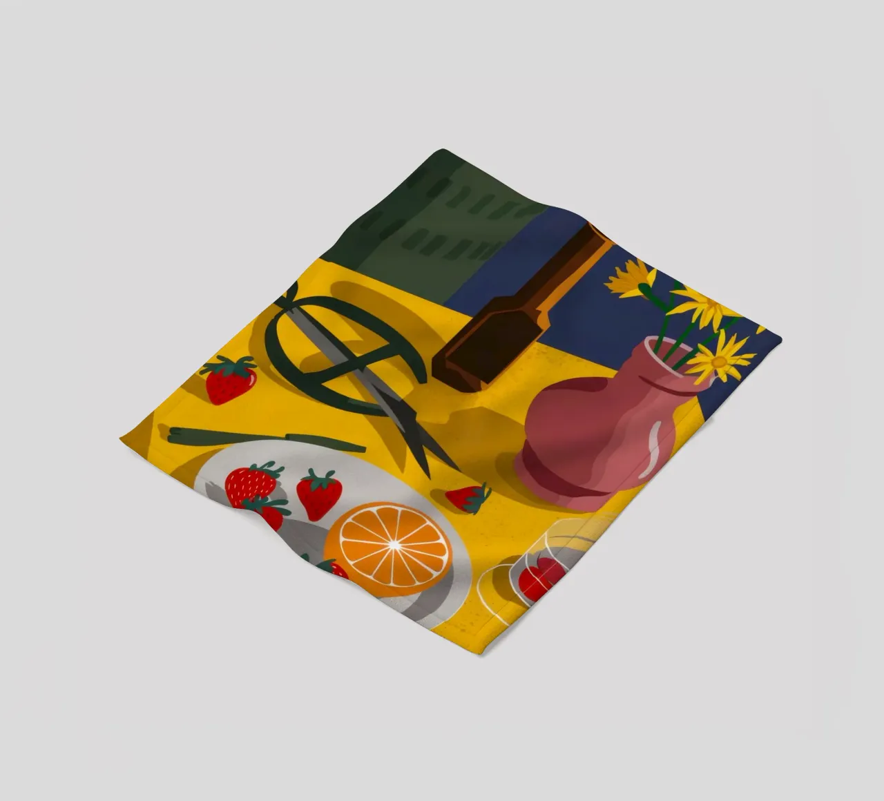 Artistieke tafelrommel fleecedeken van Sun Riser