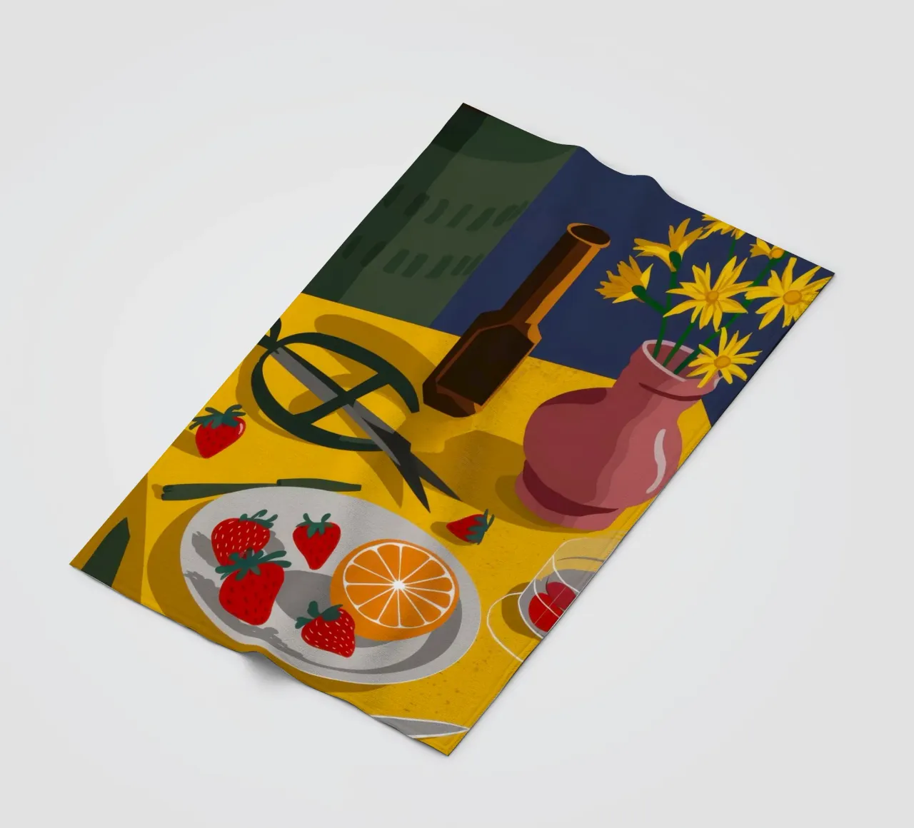 Artistieke tafelrommel fleecedeken van Sun Riser