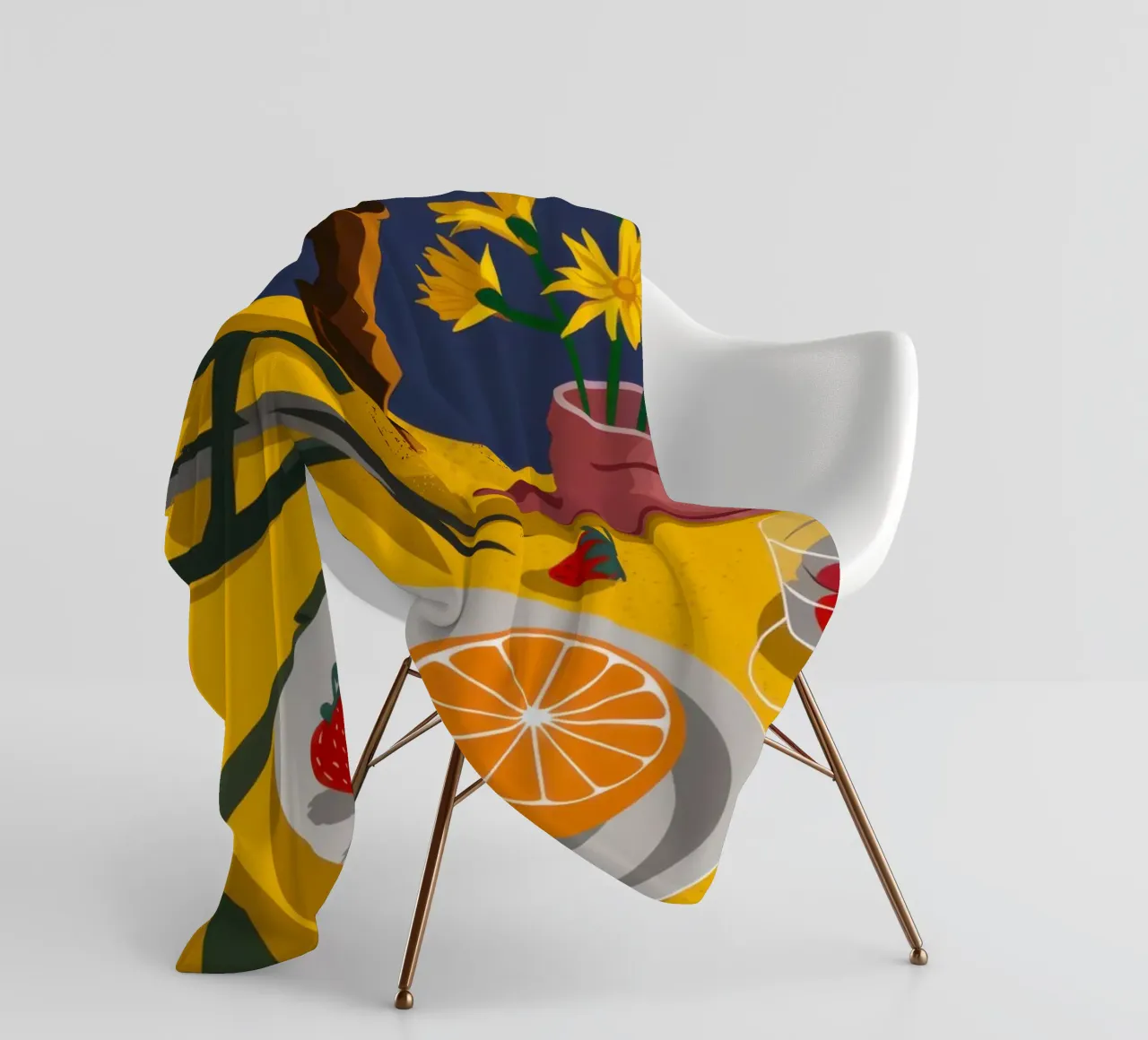 Artistieke tafelrommel fleecedeken van Sun Riser