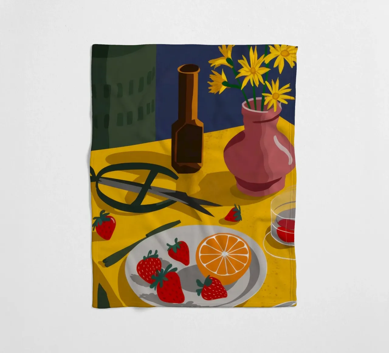 Artistieke tafelrommel fleecedeken van Sun Riser