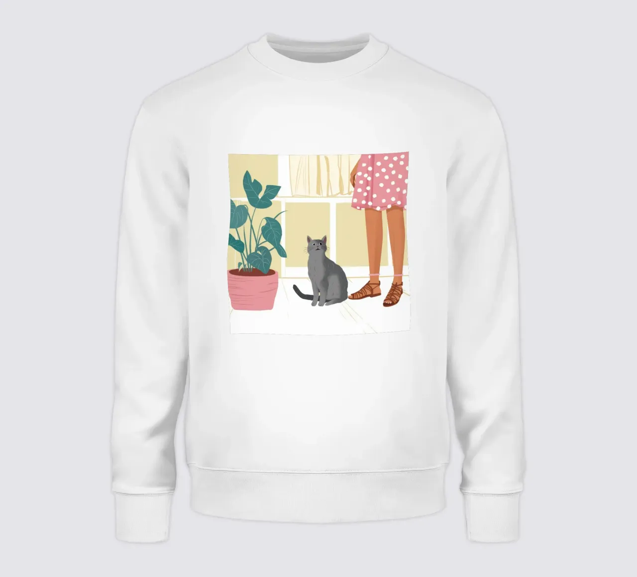 Quiet Feline Companion sweatshirt by Solace Light