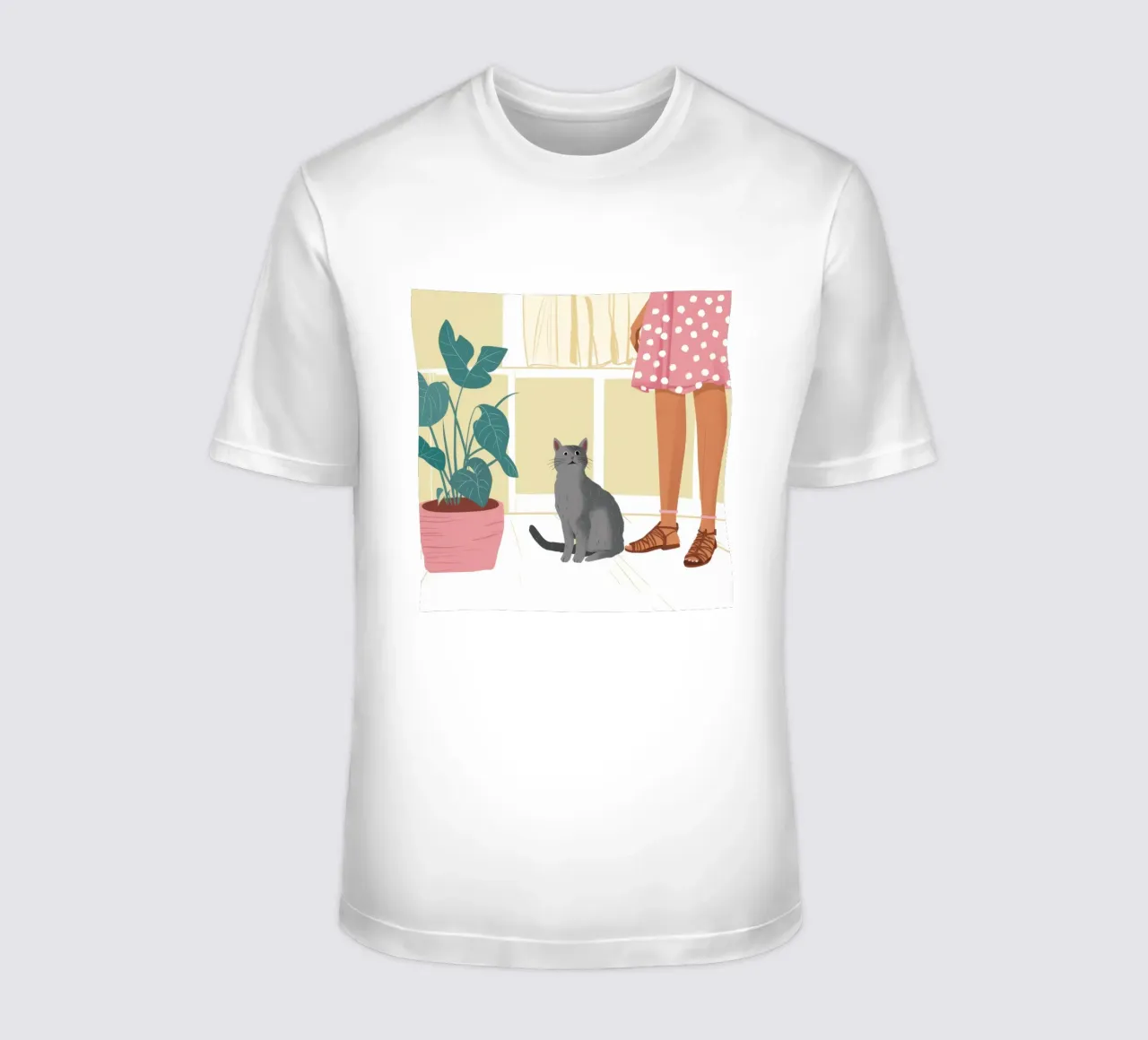 Compagno felino tranquillo t-shirt da Solace Light