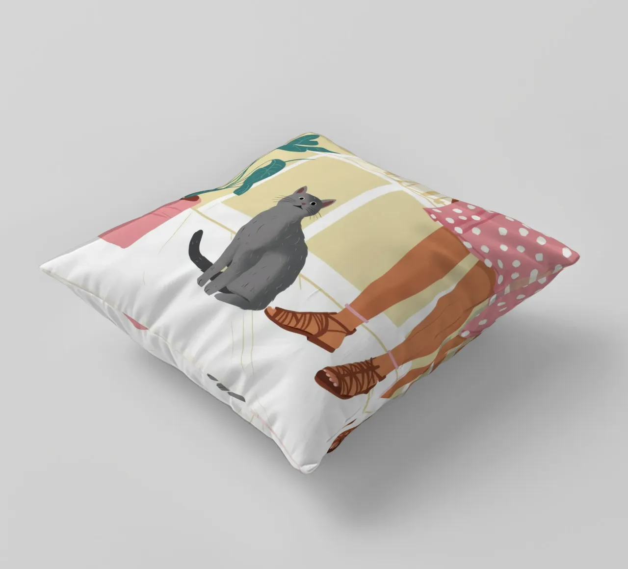 Compagno felino tranquillo cuscino da Solace Light