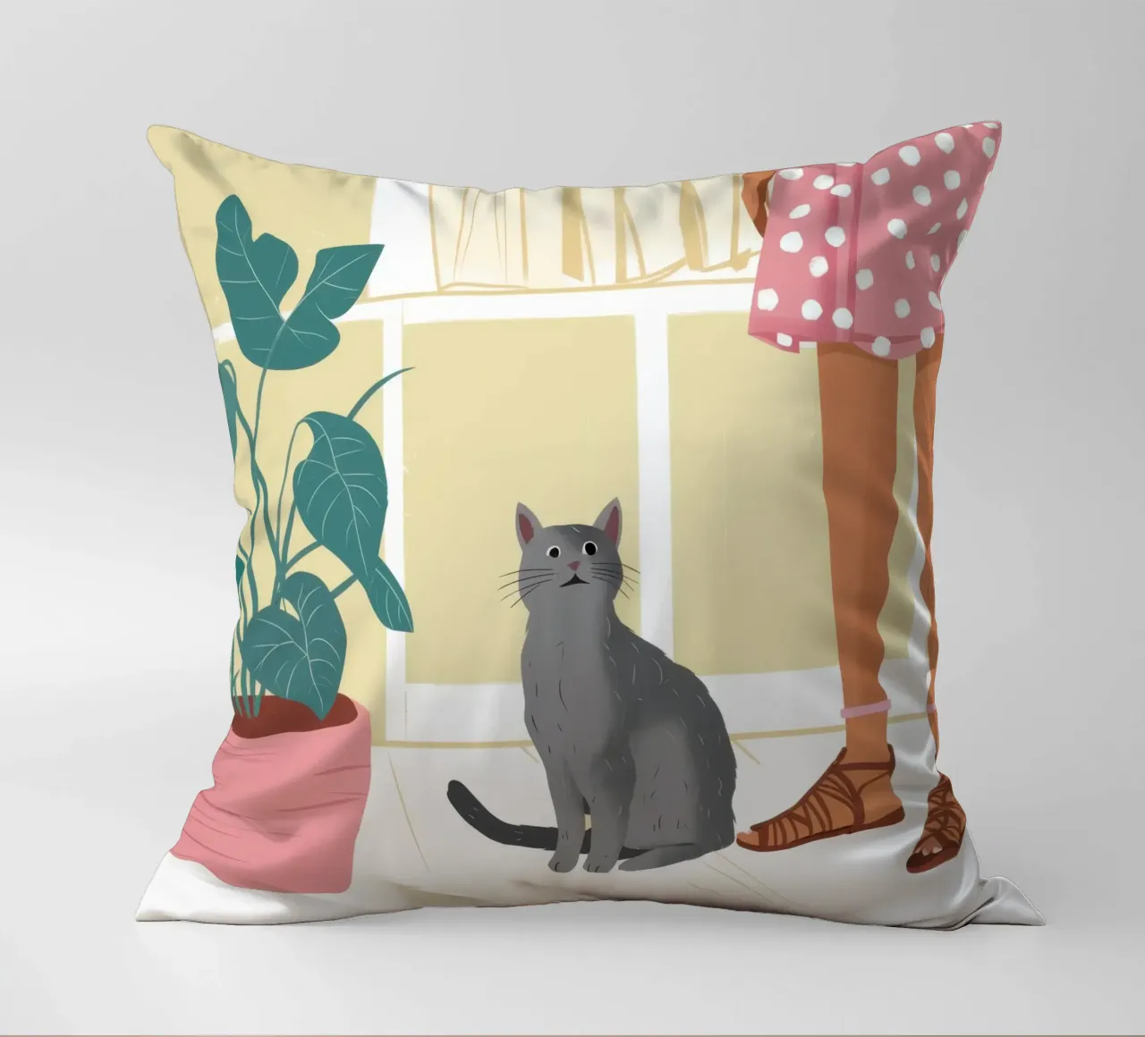 Compagno felino tranquillo cuscino da Solace Light