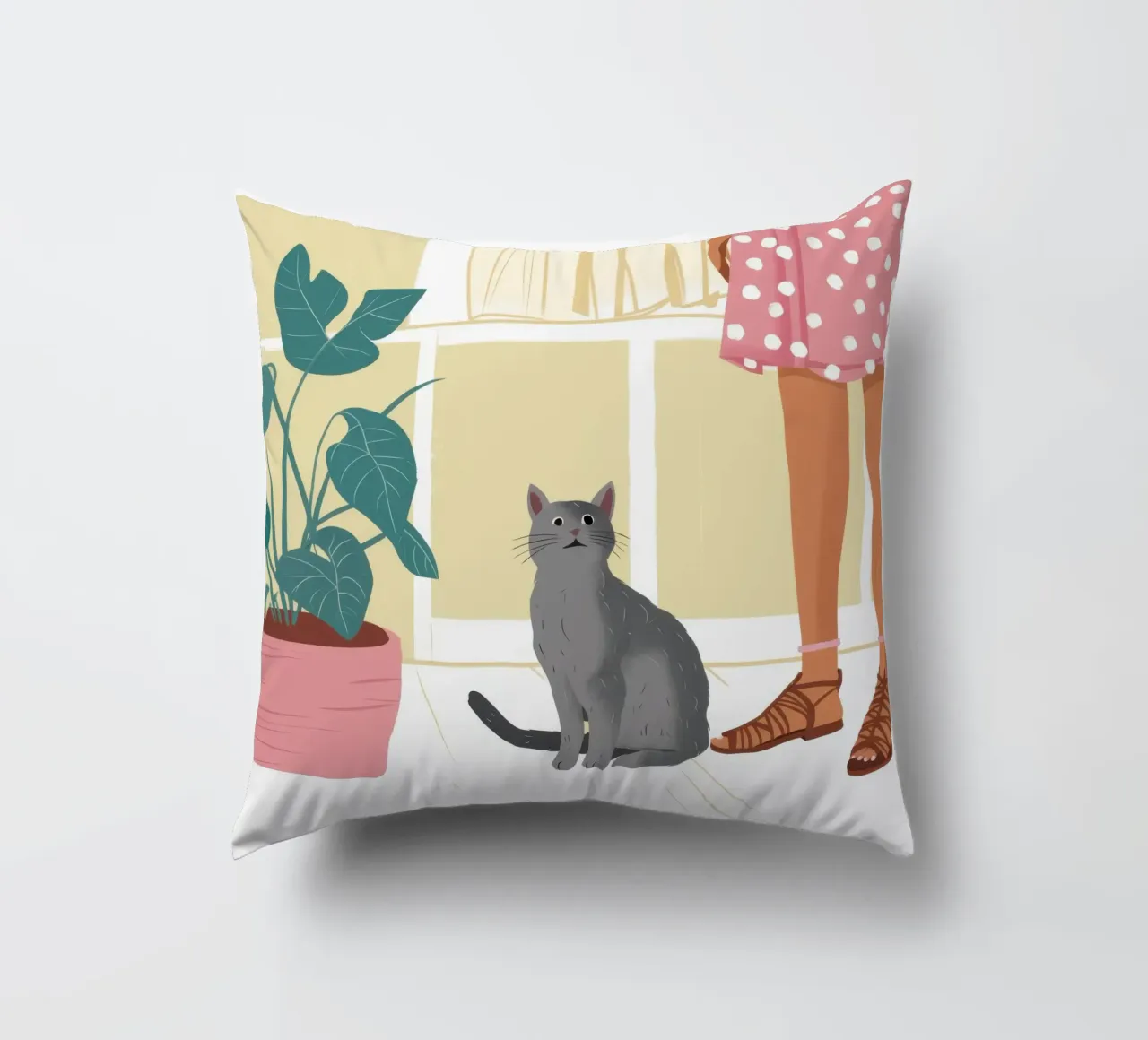 Compagno felino tranquillo cuscino da Solace Light