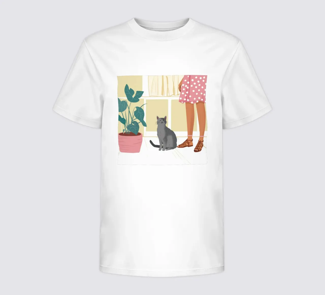Compagno felino tranquillo t-shirt bambini da Solace Light